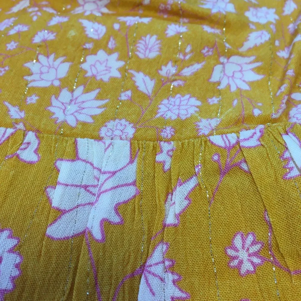 NWT - Cat & Jack Mustard Colored floral dress - Size 4T
